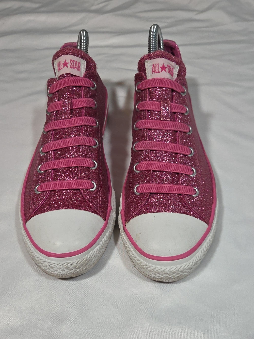 Converse All Star Lo Sparkly Pink sneakers Size 6 Juniors